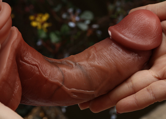 Sesso Toy Realistic Artificial Male Penis del dildo di Poseable di colore della carne